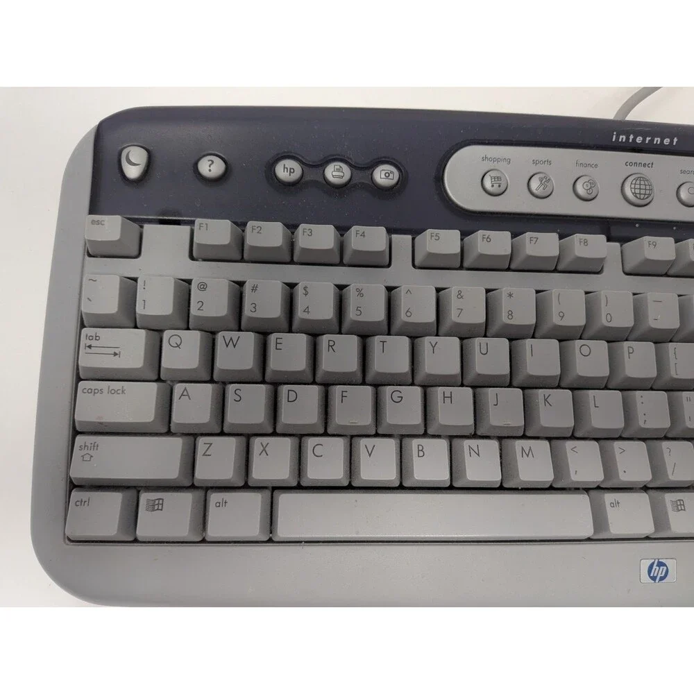 Vintage HP SK 5181 Wired PS/2 Desktop Computer Keyboard 5185-1596 Clicky
